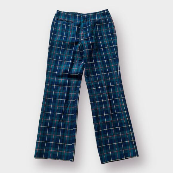 Vintage Pants - 70s Plaid Wool Slacks Size‎ S